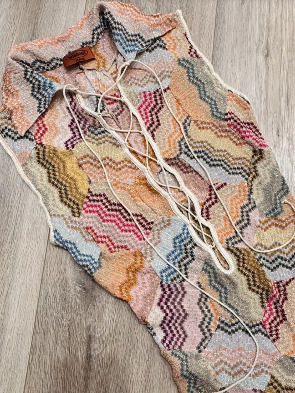 Missoni Mare Lace-Up Knit Romper Size 38 - Picture 3 of 6